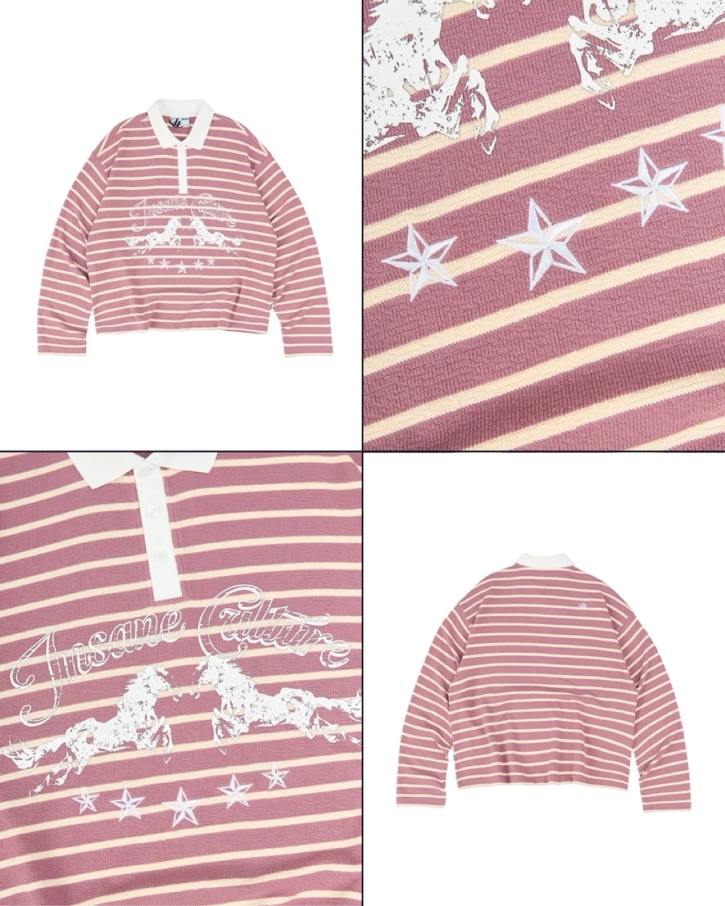Áo Thun Dài Tay InsaneClo TWIN HORSE POLO LONGSLEEVE Form Unisex Vải Nhập