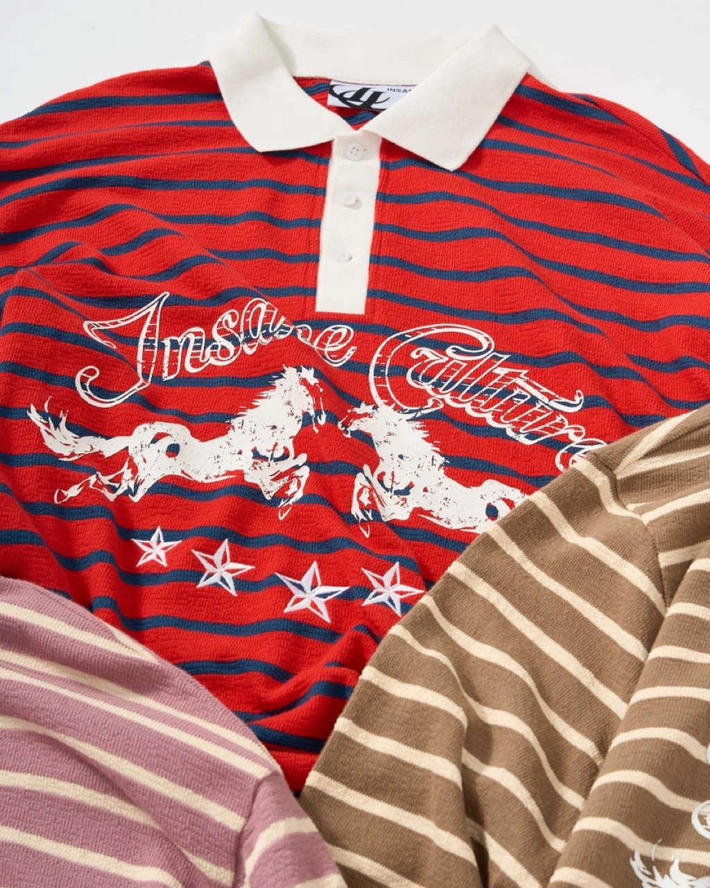 Áo Thun Dài Tay InsaneClo TWIN HORSE POLO LONGSLEEVE Form Unisex Vải Nhập