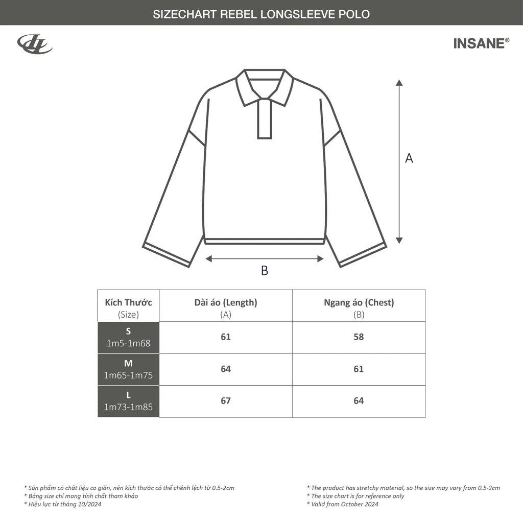 Áo Thun Dài Tay InsaneClo TWIN HORSE POLO LONGSLEEVE Form Unisex Vải Nhập