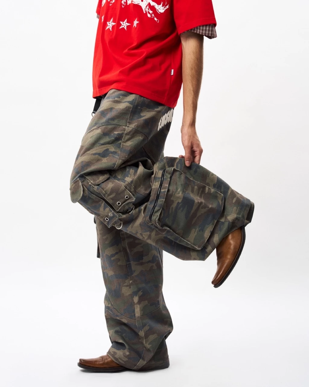 Quần Dài InsaneClo CURVE CARGO PANTS Form Baggy Unisex Chất Liệu Kaki Cotton Nhập