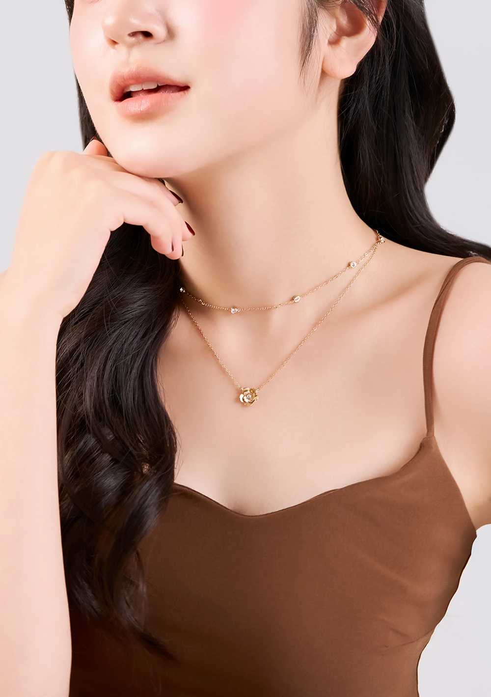 Dây Chuyền nữ Curnon Dotgems "Golden Hour" Collection - Trang Sức Phong Cách, Tinh Tế - Chất Liệu Thép Không Gỉ