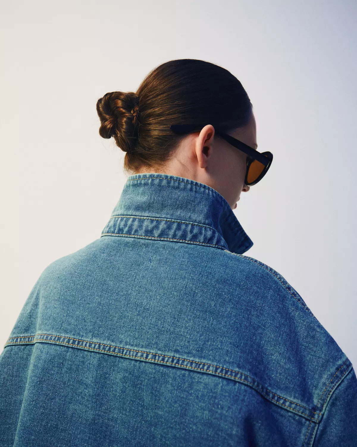 Eleven - Áo Sơ Mi Denim Unisex Nam Nữ Khoá Gài Tay Dài | Màu Xanh Dương