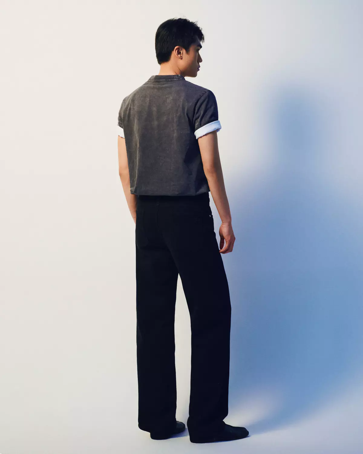 Eleven - Áo Thun Unisex Nam Nữ Hiệu Ứng Wash Thêu Mono | Màu Xám ( Wash )
