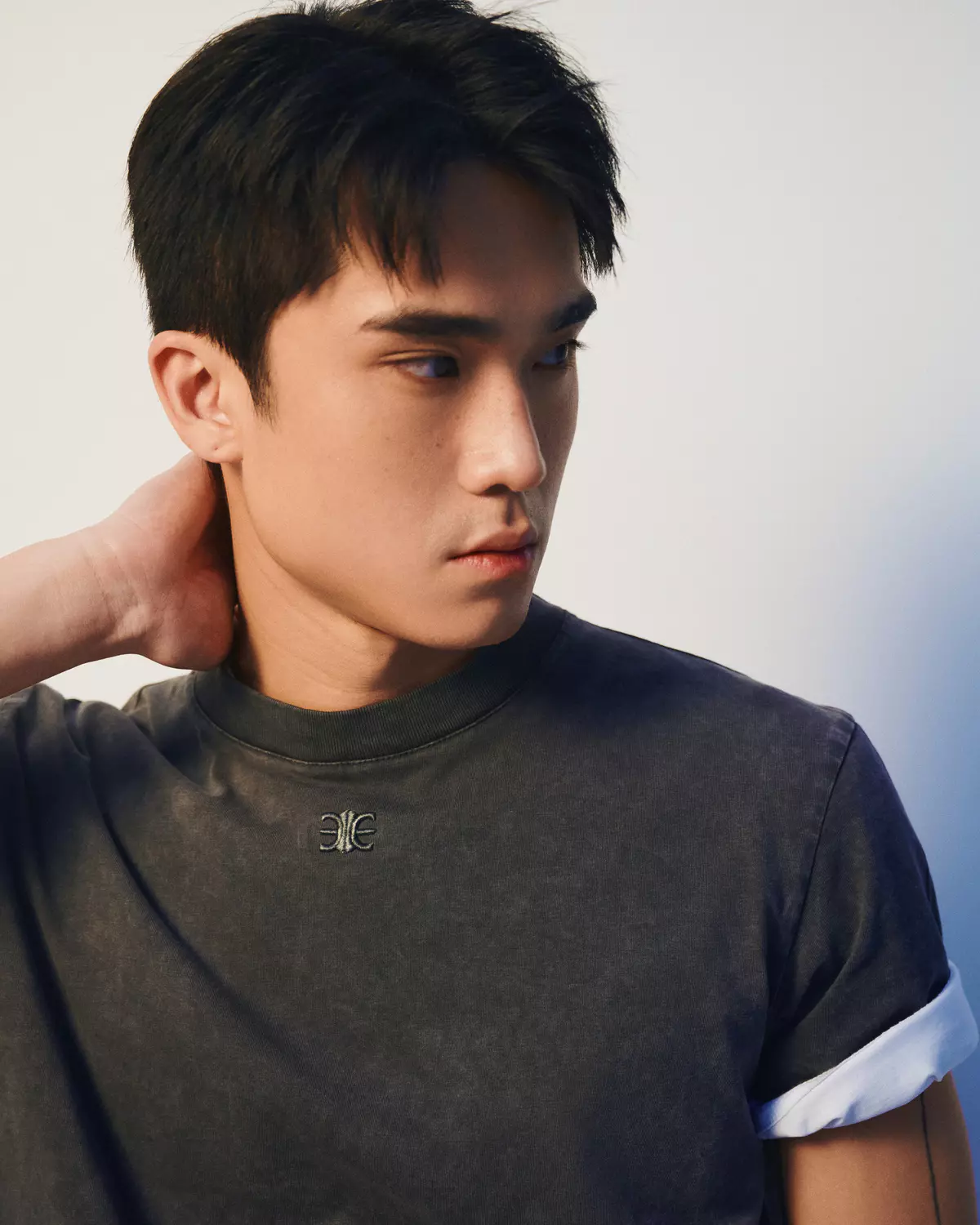 Eleven - Áo Thun Unisex Nam Nữ Hiệu Ứng Wash Thêu Mono | Màu Xám ( Wash )