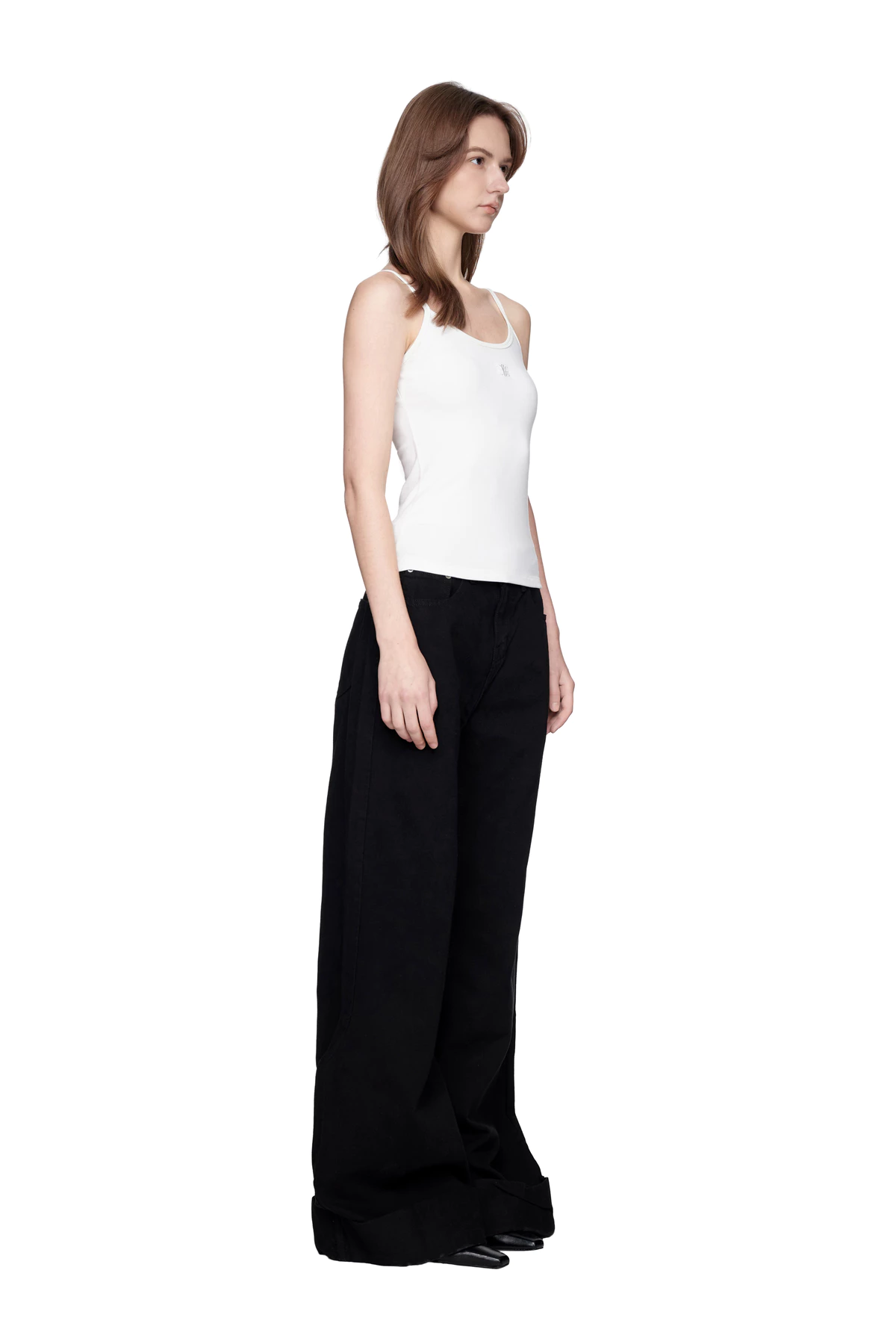 Eleven - Quần Jeans xắn lai Roll Up - màu đen