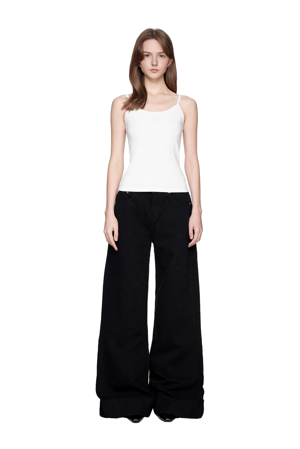 Eleven - Quần Jeans xắn lai Roll Up - màu đen