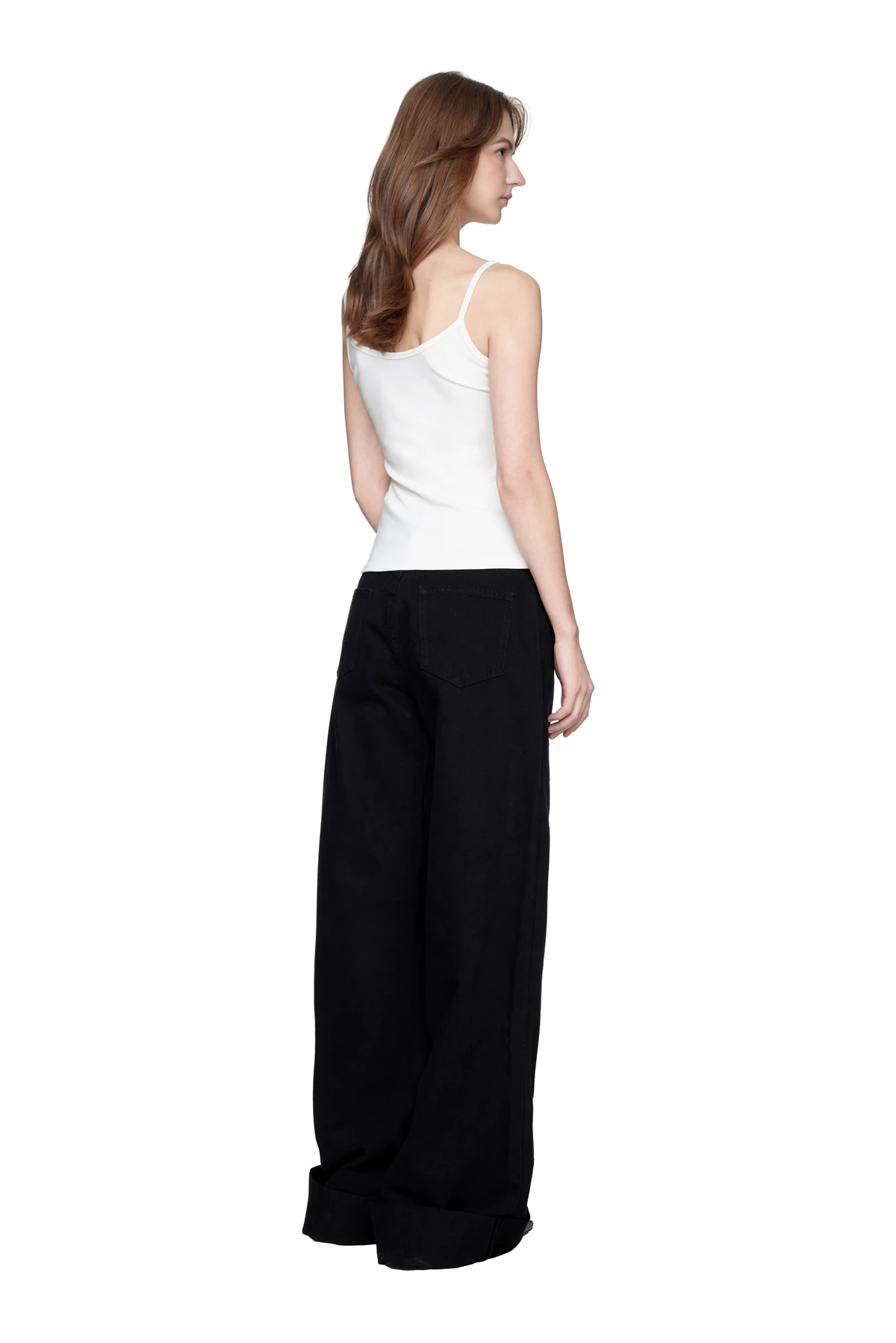 Eleven - Quần Jeans xắn lai Roll Up - màu đen