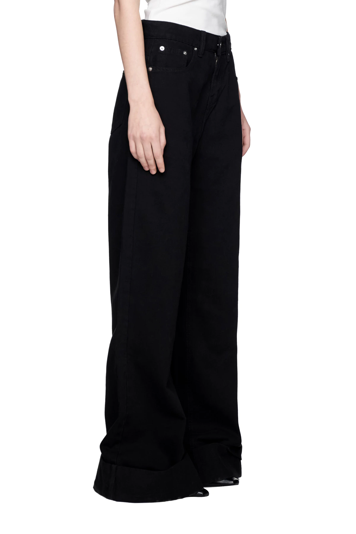 Eleven - Quần Jeans xắn lai Roll Up - màu đen