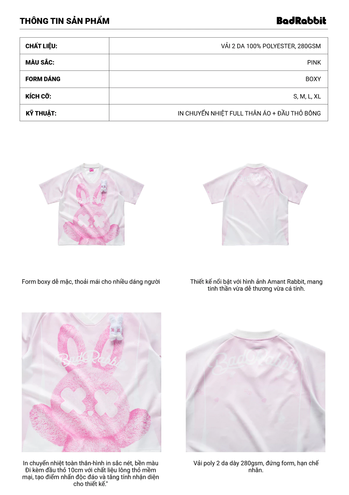 Áo Thun Amant Boxy Rabbit - Local Brand Chính Hãng