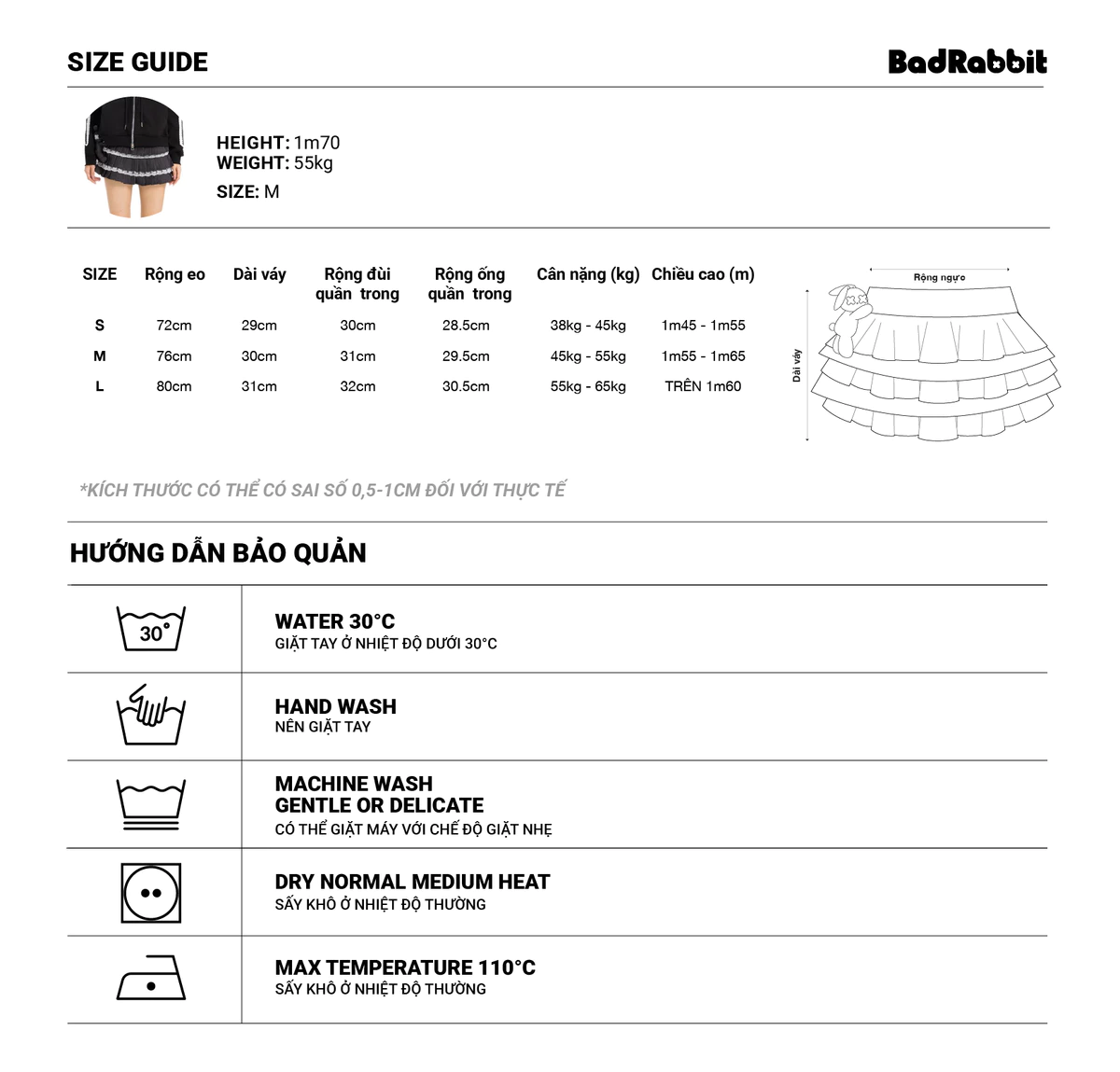 Váy Noir Rabbit - Local Brand Chính Hãng