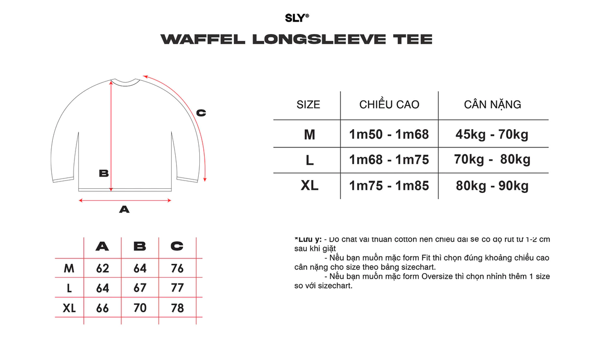 Áo thun tay dài SLY Longsleeve Waffle Truth Unit Black