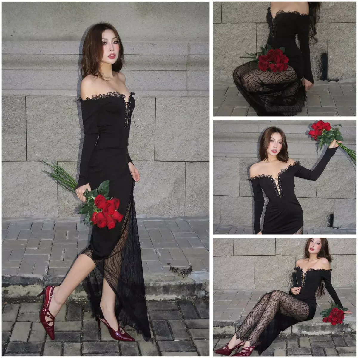 LSOUL Lucid Dress Váy Trễ Vai Cut Out Nữ Women V23121592