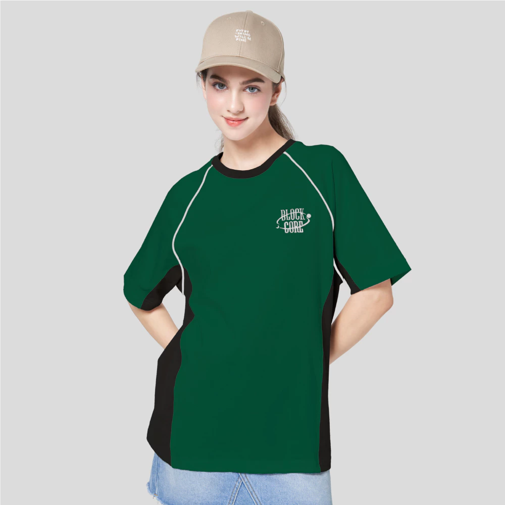Áo thun Unisex phối thân tay ngắn LIMEORANGE LU24281501