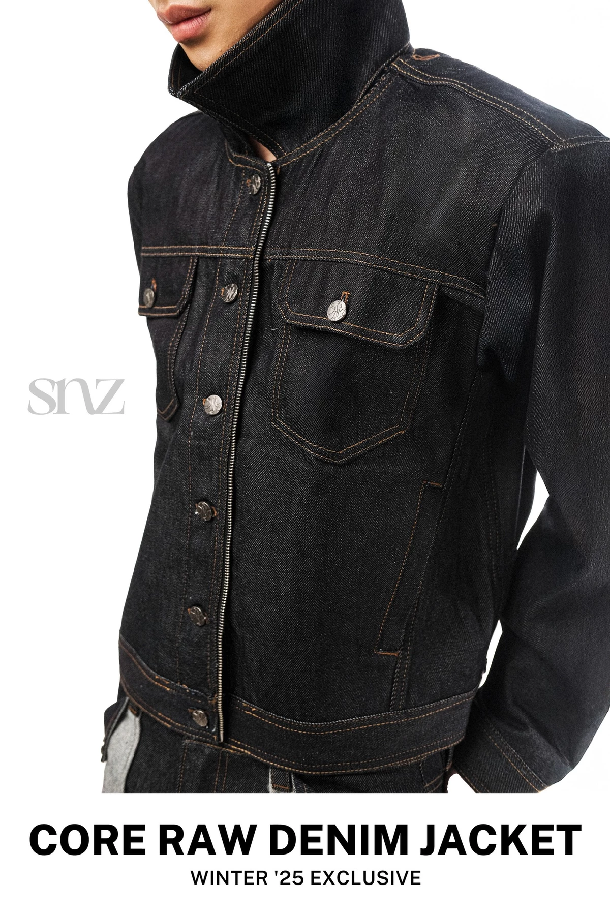 Áo Khoác Bò SNAZZY Unisex Chất Liệu Denim Chính Hãng - CORE RAW DENIM