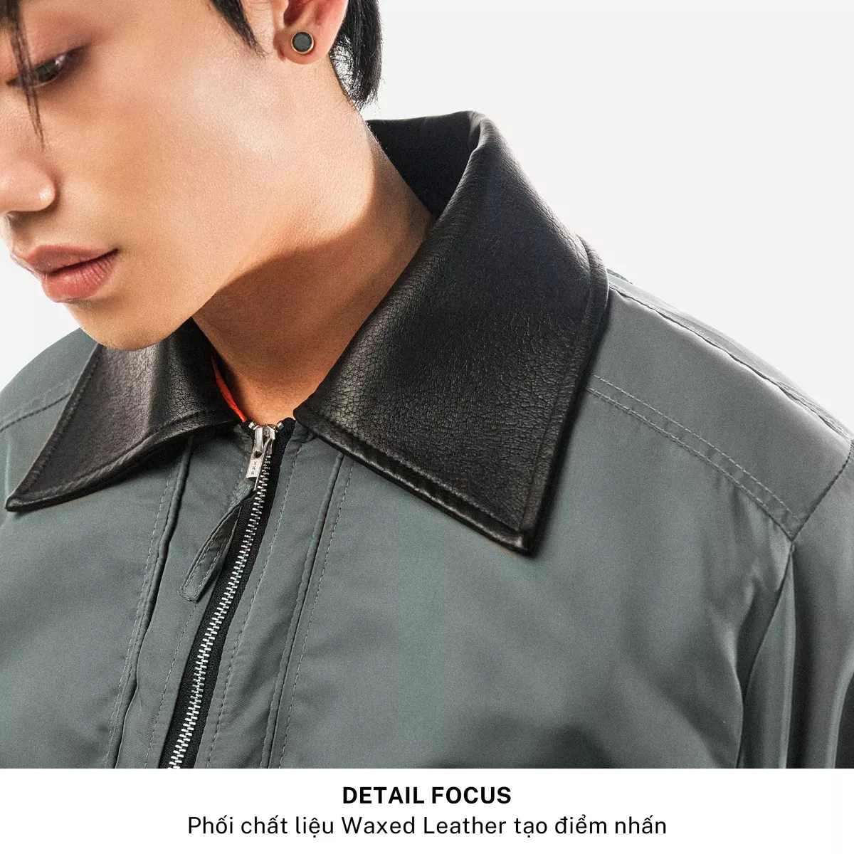 Áo Khoác Bomber SNAZZY Unisex Vải Gió Pilot Chần Bông Chính Hãng - FORGE COLLAR
