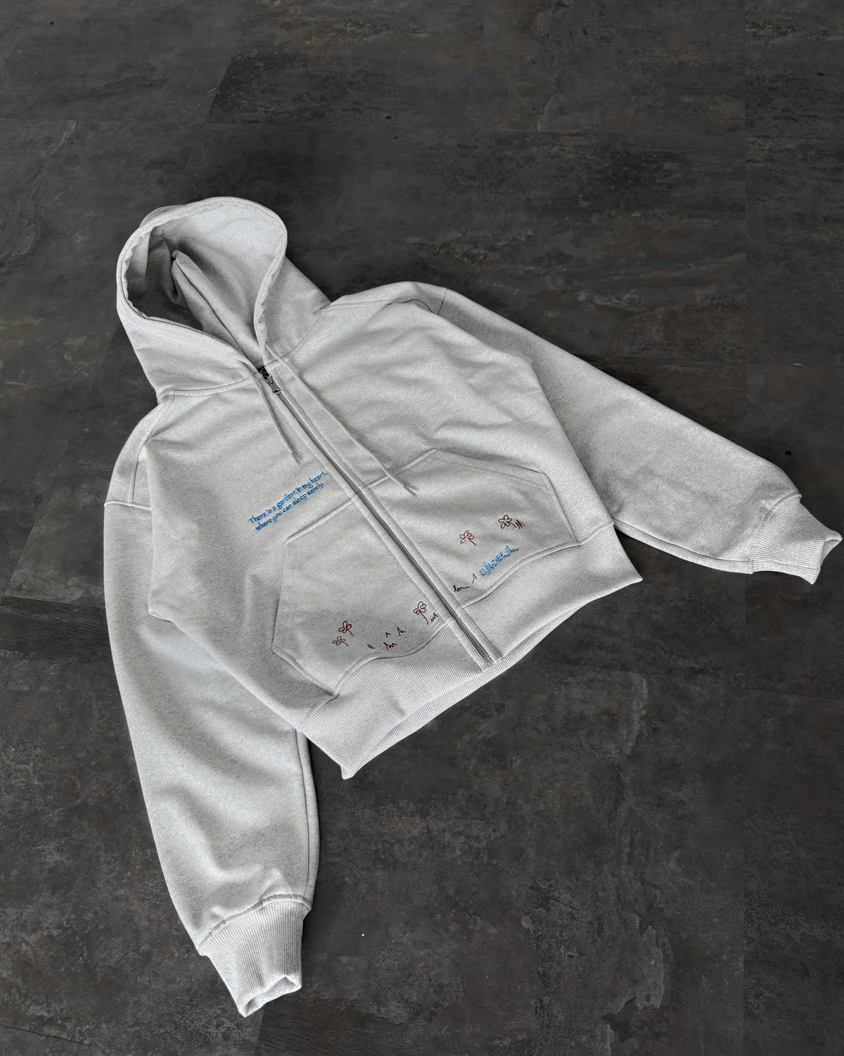 Áo Hoodie Zip Boxy GARDEN Cinder Form Đẹp, Local Brand Chính Hãng