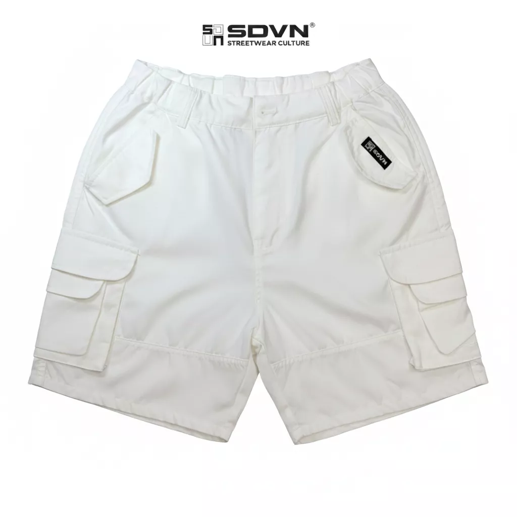 Quần Short UNISEX Kaki Túi Hộp SDVN FORM TRÊN GỐI Chất Liệu Kaki Thun Cotton 100% Co Giãn Tốt Mềm Mịn SDVN