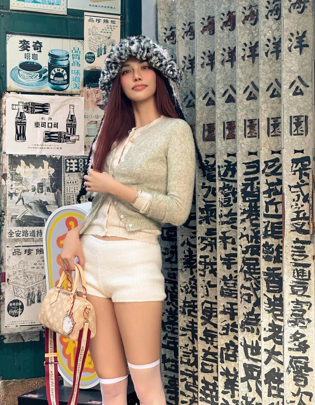 LSOUL Áo Len Dệt Kim Dài Tay Basic Mary Top + Quần Short Len Cạp Cao Bo Gân Echo Short A25102861