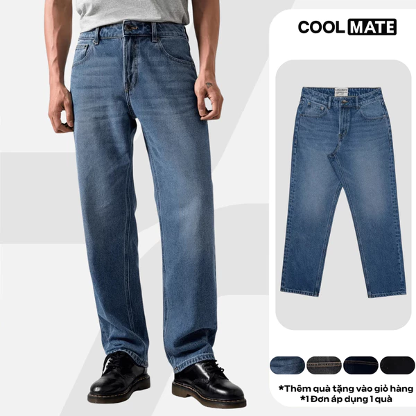 Coolmate x Copper Denim | Quần Jeans dáng Straight mặc thoải mái, quần đi làm đi chơi dạo phố
