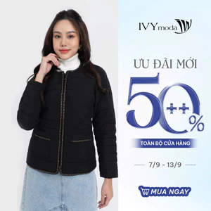 Áo phao chần bông viền vặn thừng nữ IVY moda MS 70B8885