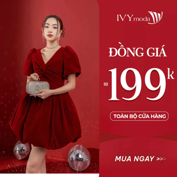 Đầm nhung xòe phồng nữ IVY moda MS 45S2759