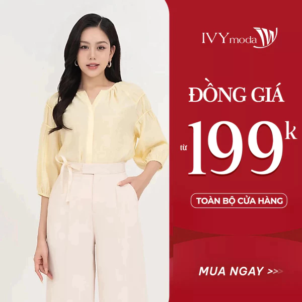 Áo lụa tay bo chun nữ IVY moda MS 17M8248