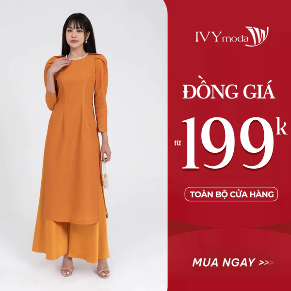 Áo dài Ngọc Châu/Ngọc Trân IVY moda MS 86M8026