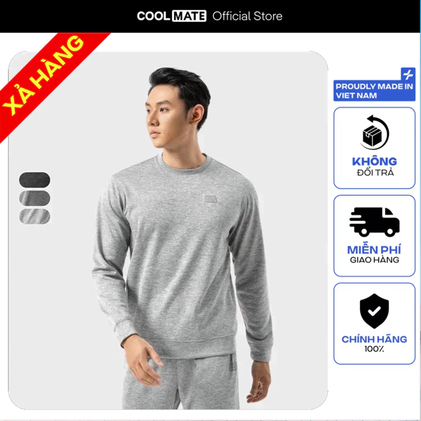 Áo thu đông Sweater Poly Fleece giữ nhiệt mềm mại Coolmate