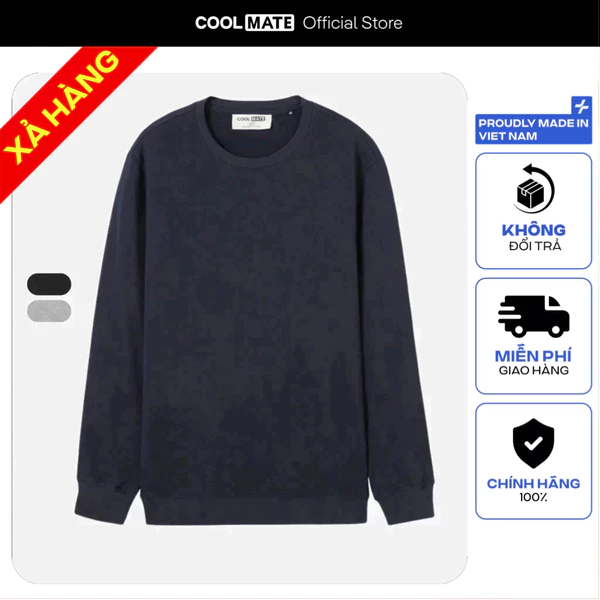 Áo thu đông Sweater Regular 100% Cotton Coolmate