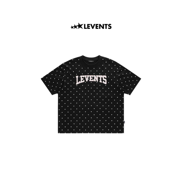 Áo Thun Levents Seasonal Polkadot Semi-Oversized Tee/ Black 100% Cotton T-shirt