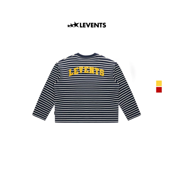 Áo Thun Levents Seasonal Striped Long Sleeve Boxy Tee 100% Cotton T-shirt